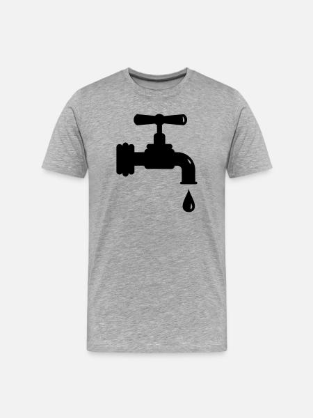 A dripping tap - Men's Premium Organic T-Shirt - heather grey