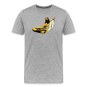 Banana Skin - Men's Premium Organic T-Shirt - heather grey - Front - Damien (186cm)