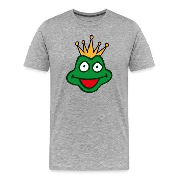 prince grenouille - T-shirt bio Premium Homme - gris chiné - Devant - Damien (186cm)