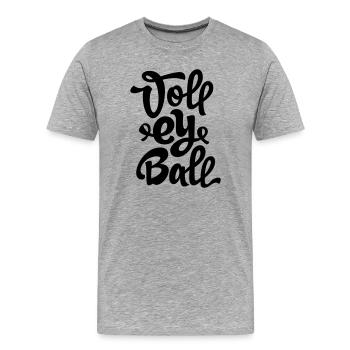 volleyball 1c - T-shirt bio Premium Homme - gris chiné - Devant - Damien (186cm)