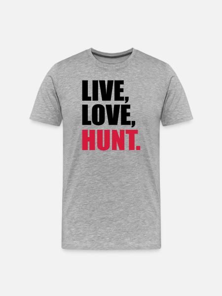to hunt - Men's Premium Organic T-Shirt - heather grey
