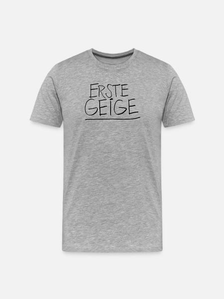 Erste Geige - Männer Premium Bio T-Shirt - Grau meliert