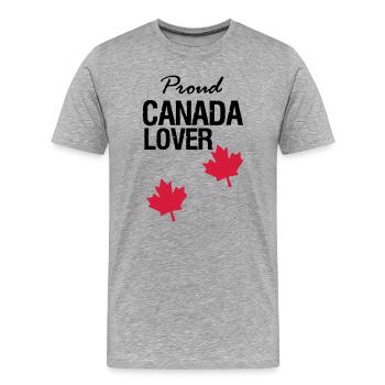 Canada Lover Kanada Land Nordamerika Geschenk - Männer Premium Bio T-Shirt - Grau meliert - Vorne - Damien (186cm)