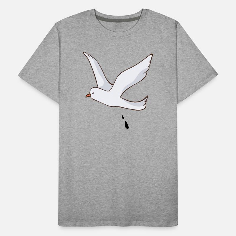 meeuw Mannen premium biologisch T-shirt