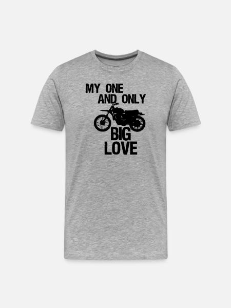 Big Love - Motorrad - Men's Premium Organic T-Shirt - heather grey