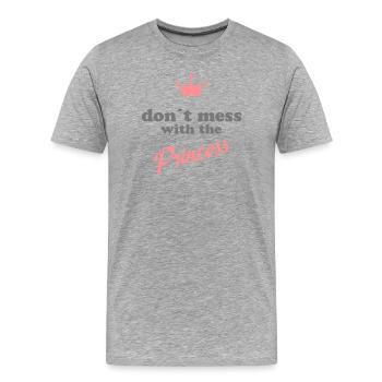 Lustige Sprüche für Frauen - Männer Premium Bio T-Shirt - Grau meliert - Vorne - Damien (186cm)