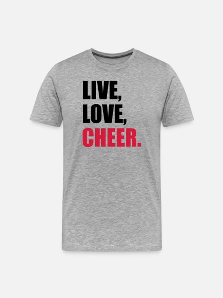 Cheerleader - Männer Premium Bio T-Shirt - Grau meliert