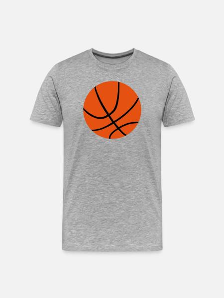 Ein Basketball - Männer Premium Bio T-Shirt - Grau meliert
