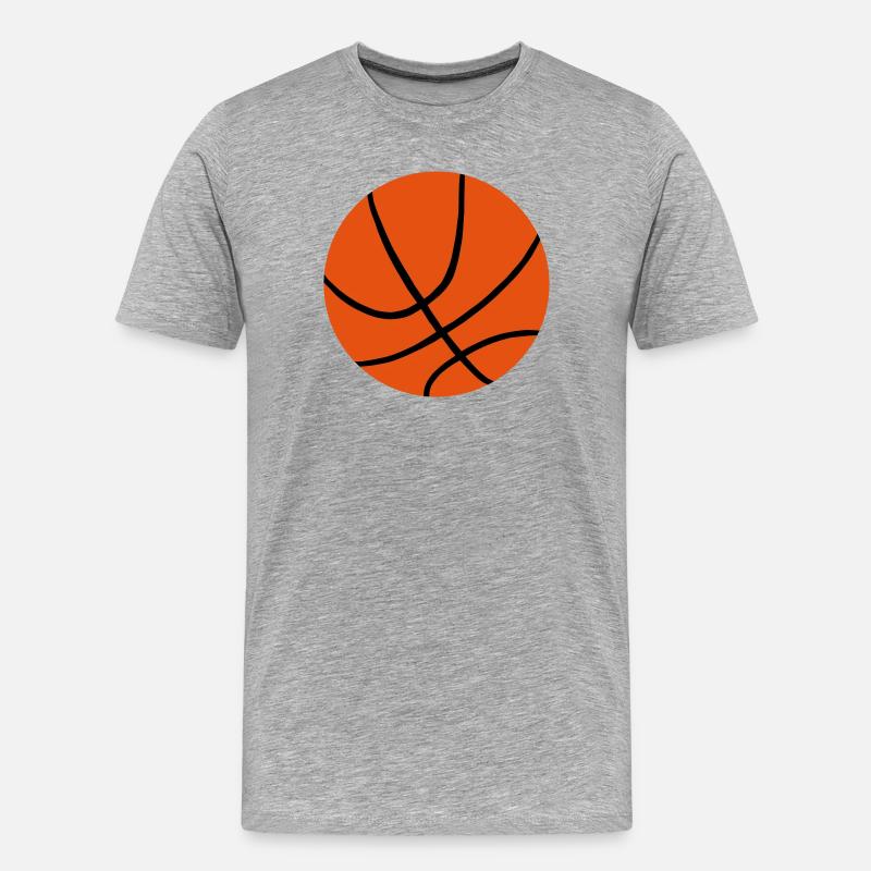 Ein Basketball - Männer Premium Bio T-Shirt - Grau meliert