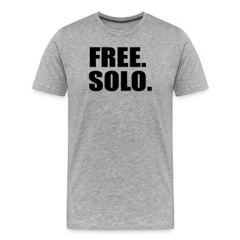 klettern - Männer Premium Bio T-Shirt - Grau meliert - Vorne - Damien (186cm)