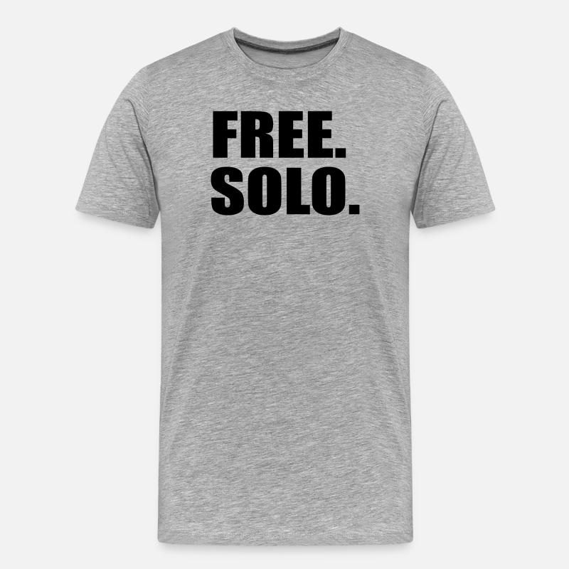 klettern - Männer Premium Bio T-Shirt - Grau meliert