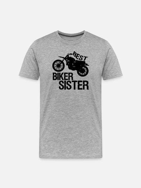 Best Biker Sister - Men's Premium Organic T-Shirt - heather grey