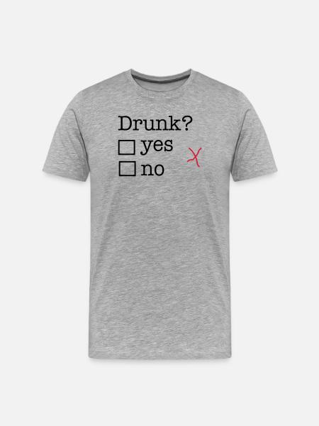 drunk - Men's Premium Organic T-Shirt - heather grey