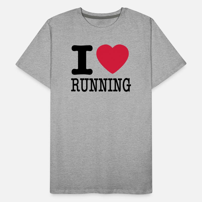 j'aime la course en cours d'exécution / J'aime T-shirt bio Premium Homme