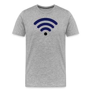 Wifi - Men's Premium Organic T-Shirt - heather grey - Front - Damien (186cm)
