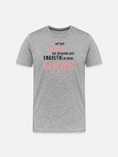 Lustiger Spruch - Männer Premium Bio T-Shirt - Grau meliert