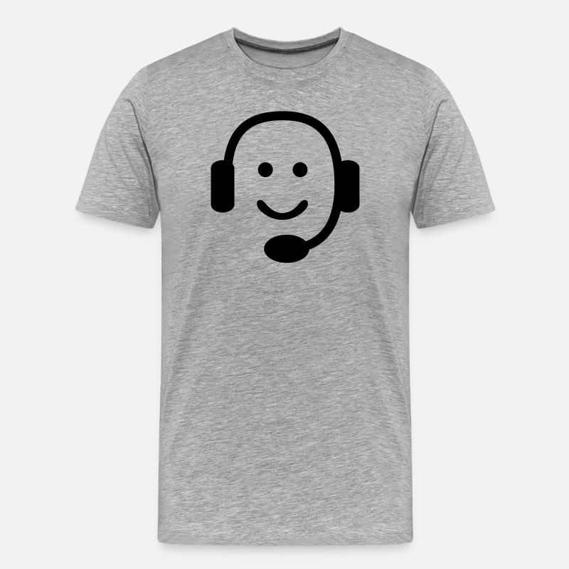 Nerd - Männer Premium Bio T-Shirt - Grau meliert