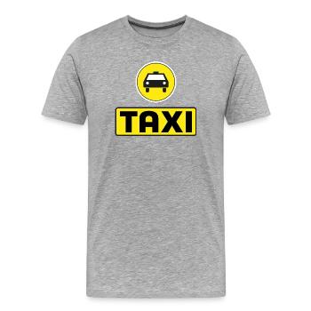 taxi - Men's Premium Organic T-Shirt - heather grey - Front - Damien (186cm)