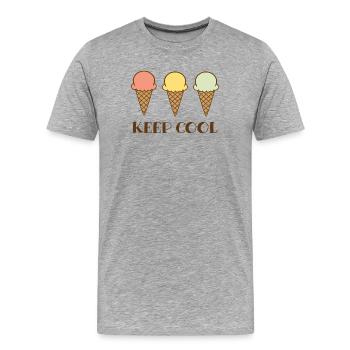 Keep cool - Männer Premium Bio T-Shirt - Grau meliert - Vorne - Damien (186cm)