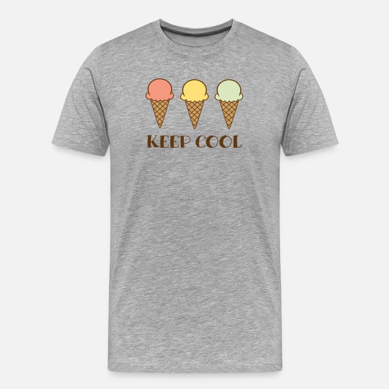 Keep cool - Männer Premium Bio T-Shirt - Grau meliert