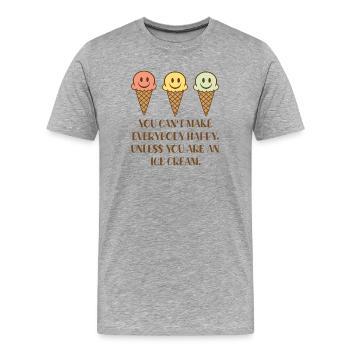ice - Men's Premium Organic T-Shirt - heather grey - Front - Damien (186cm)