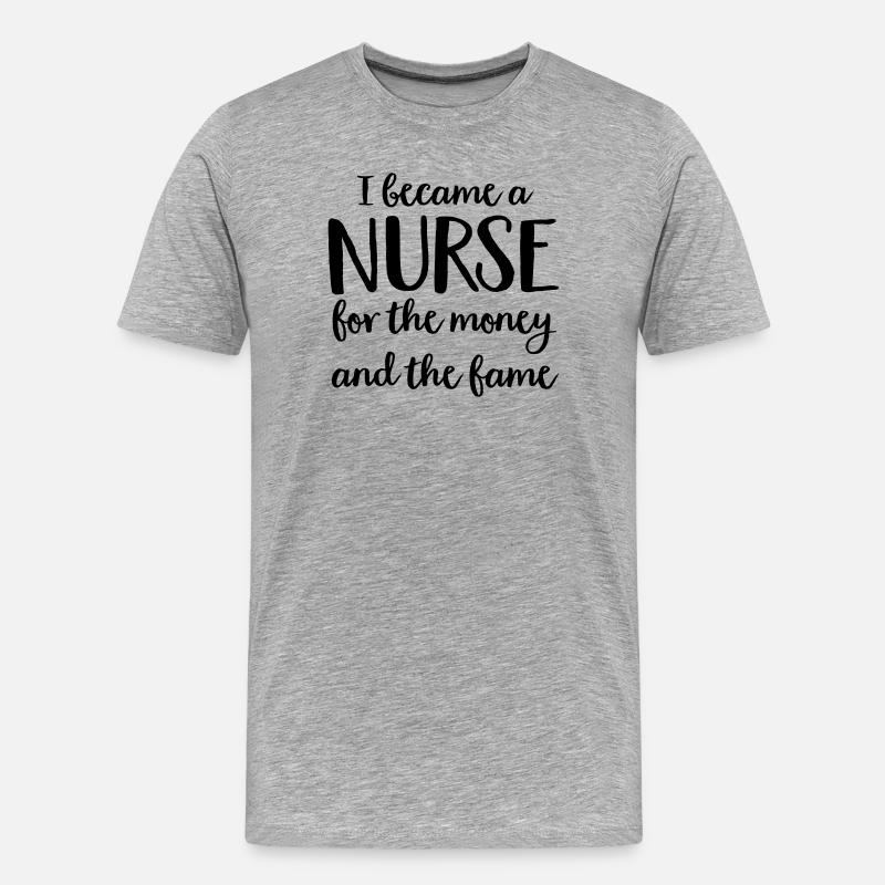Krankenschwester - Männer Premium Bio T-Shirt - Grau meliert