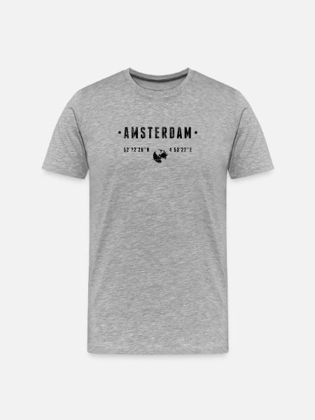 Amsterdam - Men's Premium Organic T-Shirt - heather grey