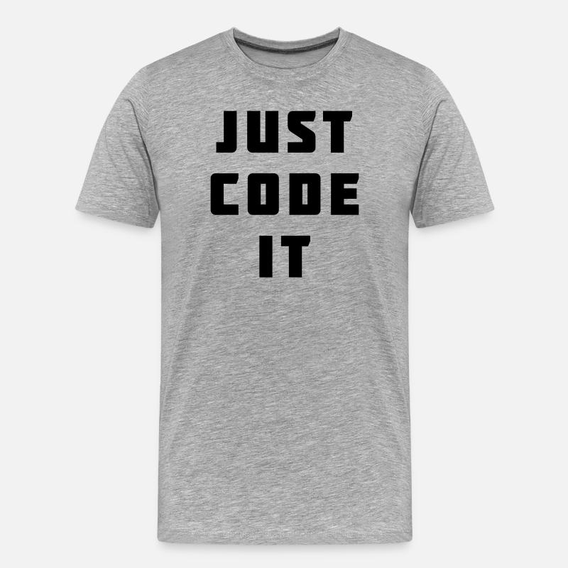 Just code it - Men's Premium Organic T-Shirt - heather grey