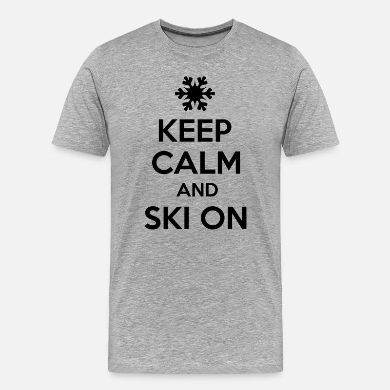 Ski - T-shirt bio Premium Homme - gris chiné