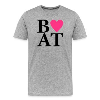 Boot - Männer Premium Bio T-Shirt - Grau meliert - Vorne - Damien (186cm)