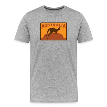 Australie - T-shirt bio Premium Homme - gris chiné - Devant - Damien (186cm)