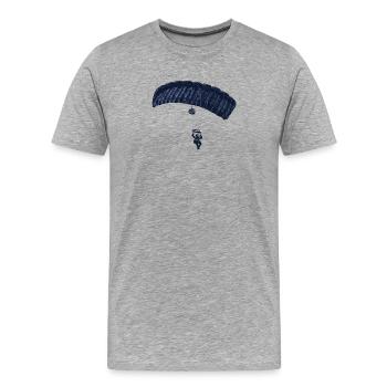 parachuting - Men's Premium Organic T-Shirt - heather grey - Front - Damien (186cm)