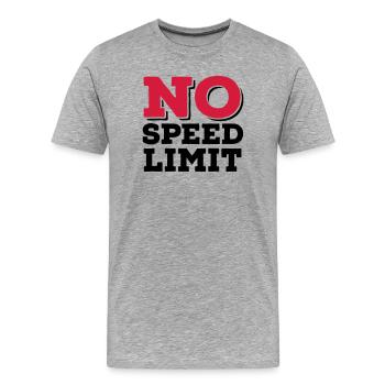 6061912 121780076 speed2 - Männer Premium Bio T-Shirt - Grau meliert - Vorne - Damien (186cm)