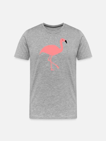 flamingo - Organic T-shirt Ekologisk premium-T-shirt herr - gråmelerad