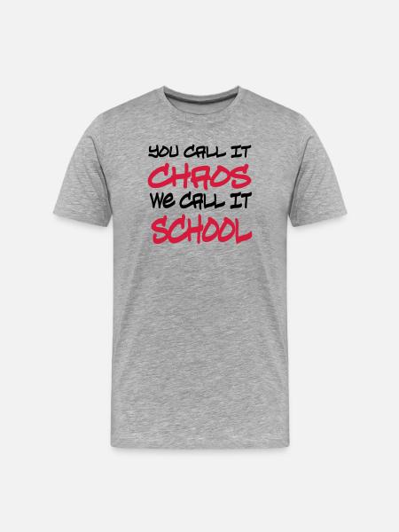 École - T-shirt bio Premium Homme - gris chiné