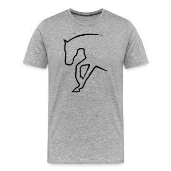 6061912 121501634 sliding stop - Men's Premium Organic T-Shirt - heather grey - Front - Damien (186cm)