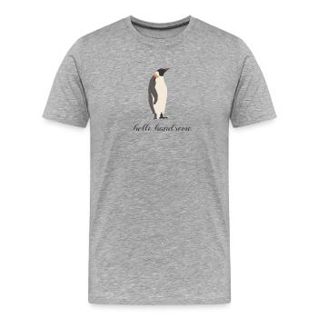 hello handsome - T-shirt bio Premium Homme - gris chiné - Devant - Damien (186cm)