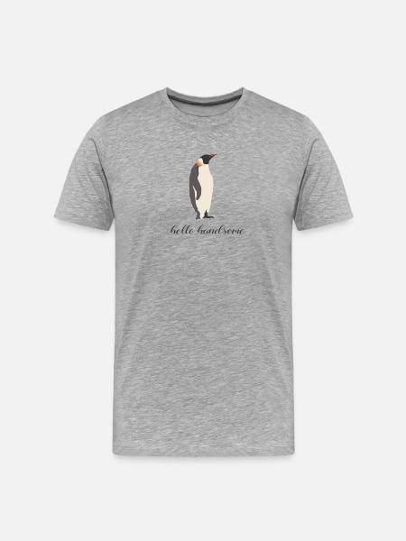 hello handsome - T-shirt bio Premium Homme - gris chiné