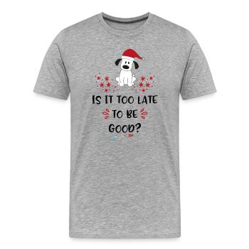 Noël - T-shirt bio Premium Homme - gris chiné - Devant - Damien (186cm)