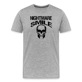 Nightmare Smile Halloween, Sprüche, Geschenke - Men's Premium Organic T-Shirt - heather grey - Front - Damien (186cm)