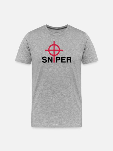 Sniper - Men's Premium Organic T-Shirt - heather grey