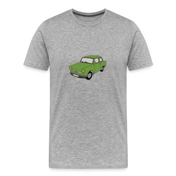 Trabbi DDR - Männer Premium Bio T-Shirt - Grau meliert - Vorne - Damien (186cm)
