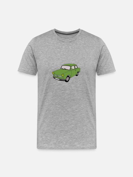Trabbi DDR - Männer Premium Bio T-Shirt - Grau meliert