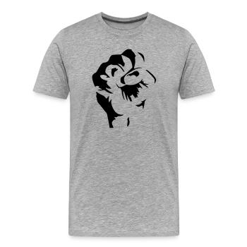 Faust - Männer Premium Bio T-Shirt - Grau meliert - Vorne - Damien (186cm)