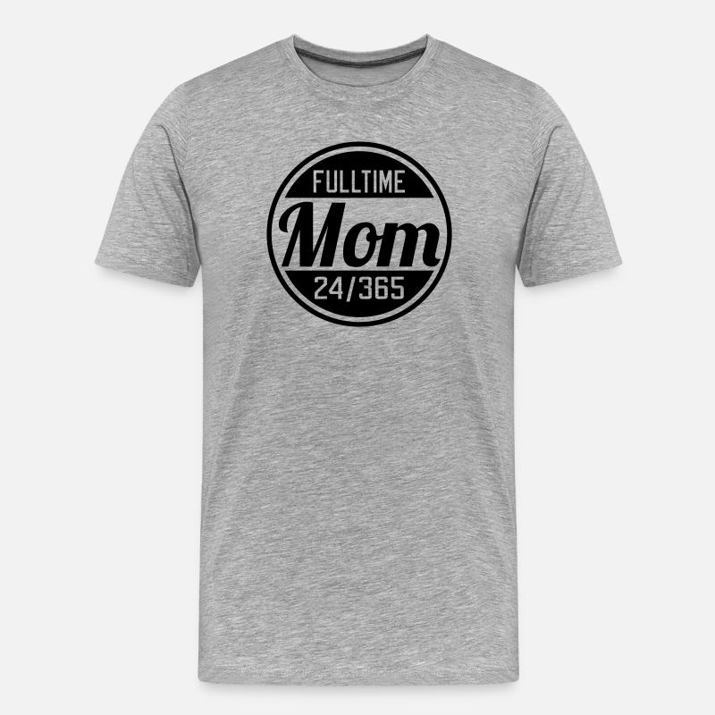 Fulltime Mom | Vollzeit Mutter - Men's Premium Organic T-Shirt - heather grey