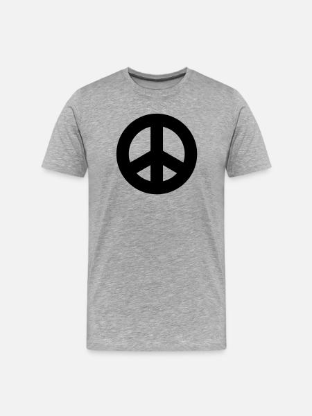 Peace sign - Men's Premium Organic T-Shirt - heather grey