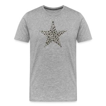 Etoiles Medellin Marques Etoile Etoile Sparkler - T-shirt bio Premium Homme - gris chiné - Devant - Damien (186cm)