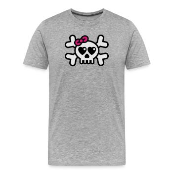 dolly_rodger_3colors - T-shirt bio Premium Homme - gris chiné - Devant - Damien (186cm)