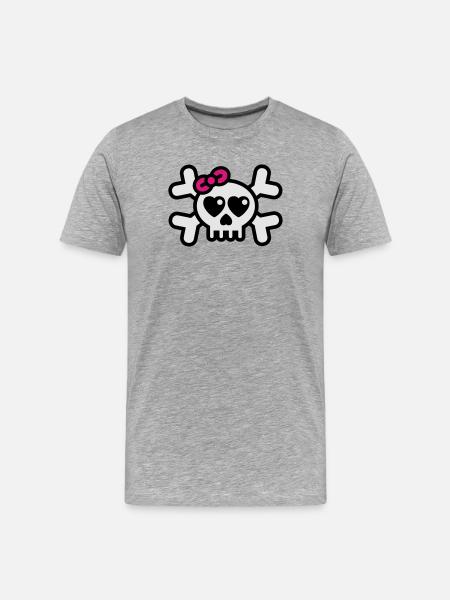 dolly_rodger_3colors - T-shirt bio Premium Homme - gris chiné