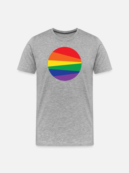 Rainbow Circle - Men's Premium Organic T-Shirt - heather grey